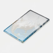 Vollständige Erde mit simulierten Wolken über Nord Post-it Klebezettel (angewinkelt)