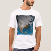 Vollständige Erde mit simulierten Wolken über Nord T-Shirt (Vorderseite)
