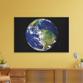 Vollständige Erde mit Südamerika 2 Leinwanddruck (Insitu (Wohnzimmer))