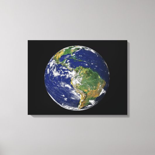 Vollständige Erde mit Südamerika 2 Leinwanddruck (Vorderseite)