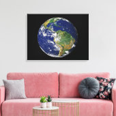 Vollständige Erde mit Südamerika 2 Leinwanddruck (Insitu (Wohnzimmer))