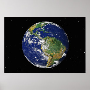 Vollständige Erde mit Südamerika 2 Poster