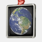 Vollständige Erde mit Südamerika 2 Silbernes Ornament (Links)