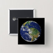 Vollständige Erde mit Südamerika Button (Vorne & Hinten)
