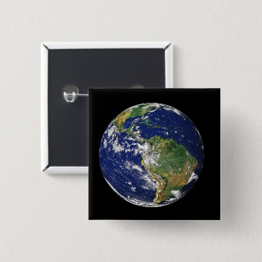 Vollständige Erde mit Südamerika Button (Vorne & Hinten)