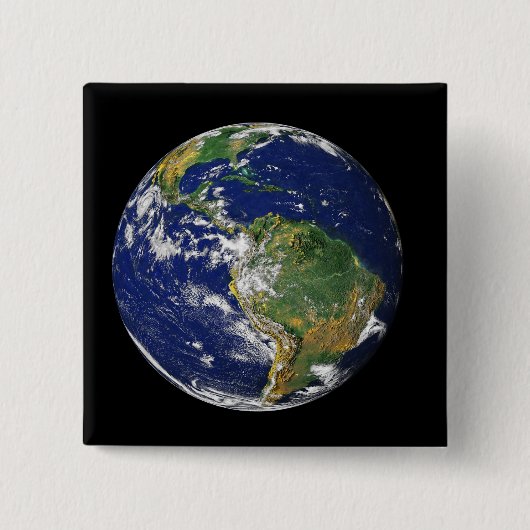 Vollständige Erde mit Südamerika Button (Vorderseite)