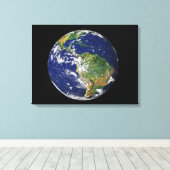 Vollständige Erde mit Südamerika Leinwanddruck (Insitu (Holzboden))