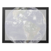 Vollständige Erde mit tropischen Stürmen im Atlant Notizblock (Vorderseite)