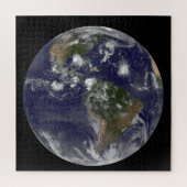 Vollständige Erde mit tropischen Stürmen im Atlant Puzzle (Vertikal)