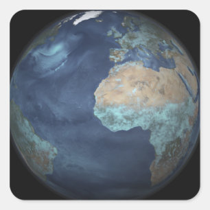 Vollständige Erde mit Verdunstung Quadratischer Aufkleber