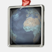 Vollständige Erde mit Verdunstung Silbernes Ornament (Links)