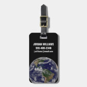 Vollständige Erde mit verschiedenen tropischen Stu Gepäckanhänger (Vorderseite vertikal)