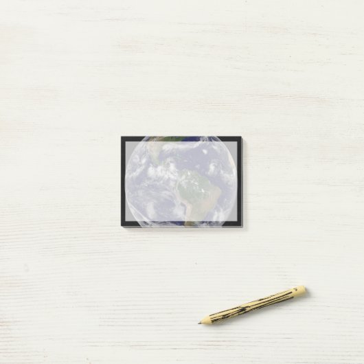 Vollständige Erde mit verschiedenen tropischen Stu Post-it Klebezettel (Auf Schreibtisch)