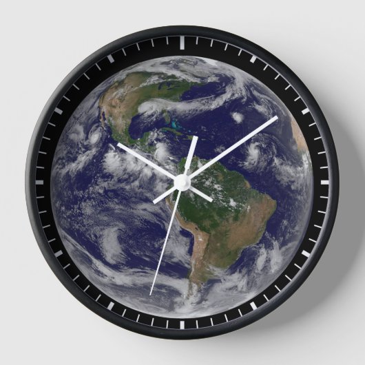 Vollständige Erde mit verschiedenen tropischen Stu Uhr (Vorderseite)