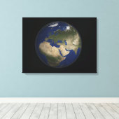 Vollständige Erdsicht auf Afrika, Europa und Mitte Leinwanddruck (Insitu (Holzboden))
