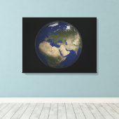 Vollständige Erdsicht auf Afrika, Europa und Mitte Leinwanddruck (Insitu (Holzboden))