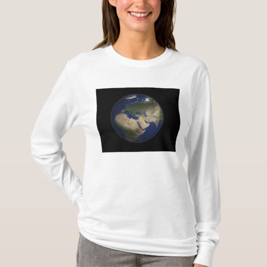 Vollständige Erdsicht auf Afrika, Europa und Mitte T-Shirt (Vorderseite)