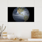 Vollständige Erdsicht mit Wasserdampf Poster (Küche)