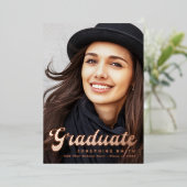 Vollständige Foto-Abschluss-Ankündigungsfolie Folieneinladung (Stehend vorne)