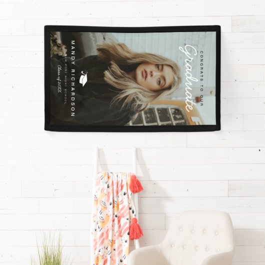 Vollständige Foto-Glückwünsche zum Graduate Black Banner (Insitu)