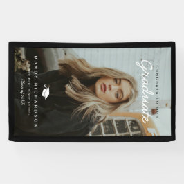 Vollständige Foto-Glückwünsche zum Graduate Black  Banner