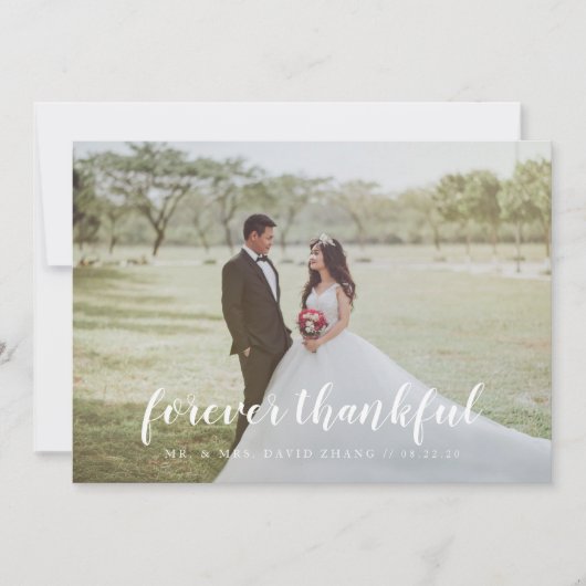 Vollständige Foto Handschrift Danke Hochzeit (Vorderseite)