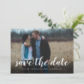 Vollständige Foto-Handschrift Hochzeit speichern S Save The Date (Stehend Vorderseite)