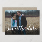 Vollständige Foto-Handschrift Hochzeit speichern S Save The Date (Vorne/Hinten)