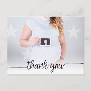 Vollständige Foto-Trendy-Script-Dankeschön-Postkar Postkarte