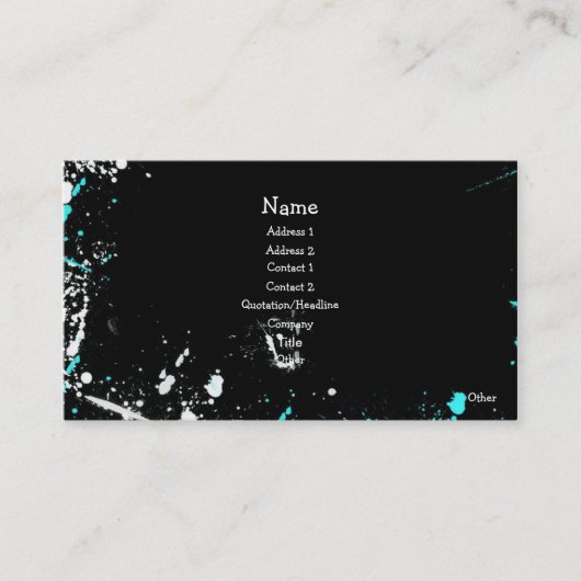 VOLLSTÄNDIGE GESCHÄFTSKARTE TELEFONNUMMERKARTE (Vorderseite)