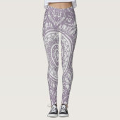 Vollständige grafische Mandala-Trendfarbe für Yoga Leggings (Vorderseite)