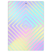 Vollständige Monogramm-Rainbow-Magic-Herzklammer Klemmbrett (Rückseite)