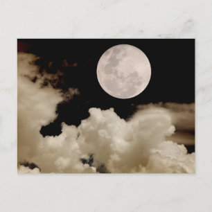 VOLLSTÄNDIGE MOONSCHLIESSUNGEN SEPIA POSTKARTE