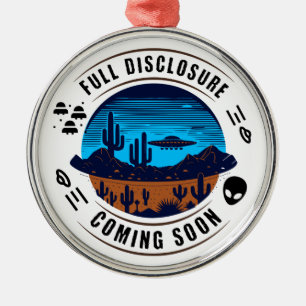 Vollständige Offenlegung kommt bald   UFO in der W Ornament Aus Metall