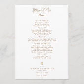 Vollständige Party zum Township mit weißem Champag Menükarte (Vorderseite)