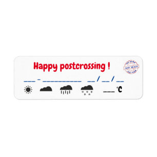 Vollständige Postcrossing-Etiketten