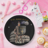 Vollständige Rüstung der GOD Pappteller (Party)