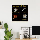 Vollständige Rüstung des Gottes-Posters Poster (Heimbüro)