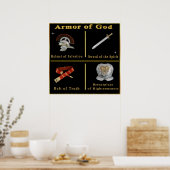 Vollständige Rüstung des Gottes-Posters Poster (Küche)