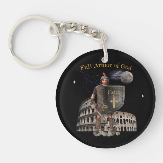 Vollständige Rüstung Gottes Schlüsselanhänger (Vorderseite)