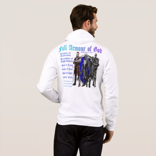 Vollständige Rüstung Gottes Unisex Custom Graphics Hoodie (Schwarz voll)