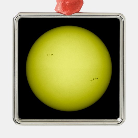 Vollständige Sicht auf die Sonne Silbernes Ornament (Vorne)