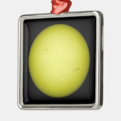 Vollständige Sicht auf die Sonne Silbernes Ornament (Links)