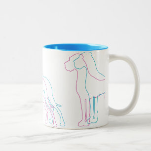 Vollständige Vermittlung Doggen Zweifarbige Tasse