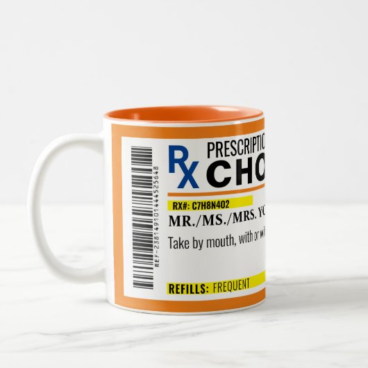 VOLLSTÄNDIGE Verschreibung Schokolade Tasse (Links)