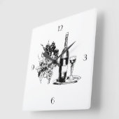 VOLLSTÄNDIGE WEINWANDSCHALTFLÄCHE QUADRATISCHE WANDUHR (Winkel)