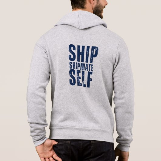 Vollständige Zip-Hoodie für den Schiffsantrieb Hoodie (Rückseite)