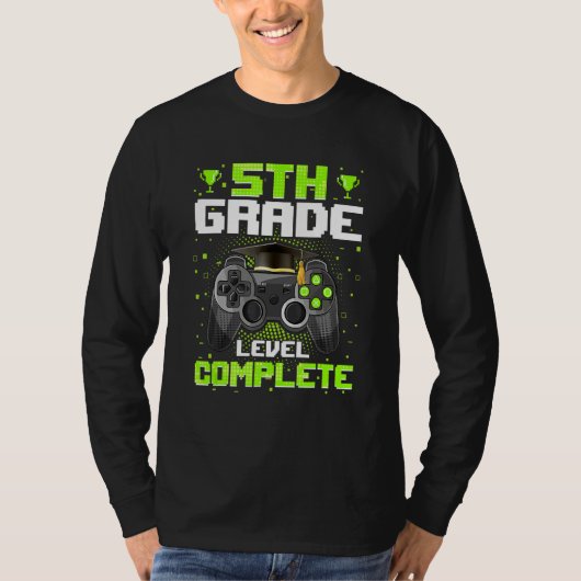 Vollständiger Abschluss-VideoGamer Gr. 5 T-Shirt (Vorderseite)