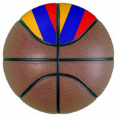 Vollständiger Basketball mit Flagge Armeniens (Rechts)