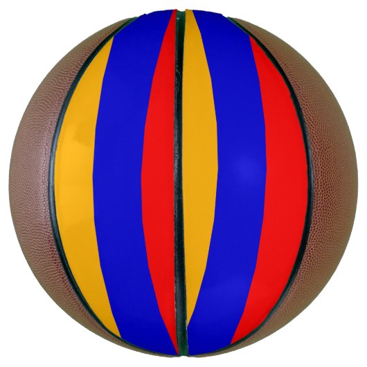 Vollständiger Basketball mit Flagge Armeniens (Vertikal)